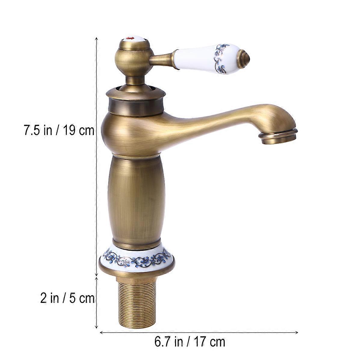 Basin Faucet European Antique Kitchen Faucet for Sink Use 2Pcs