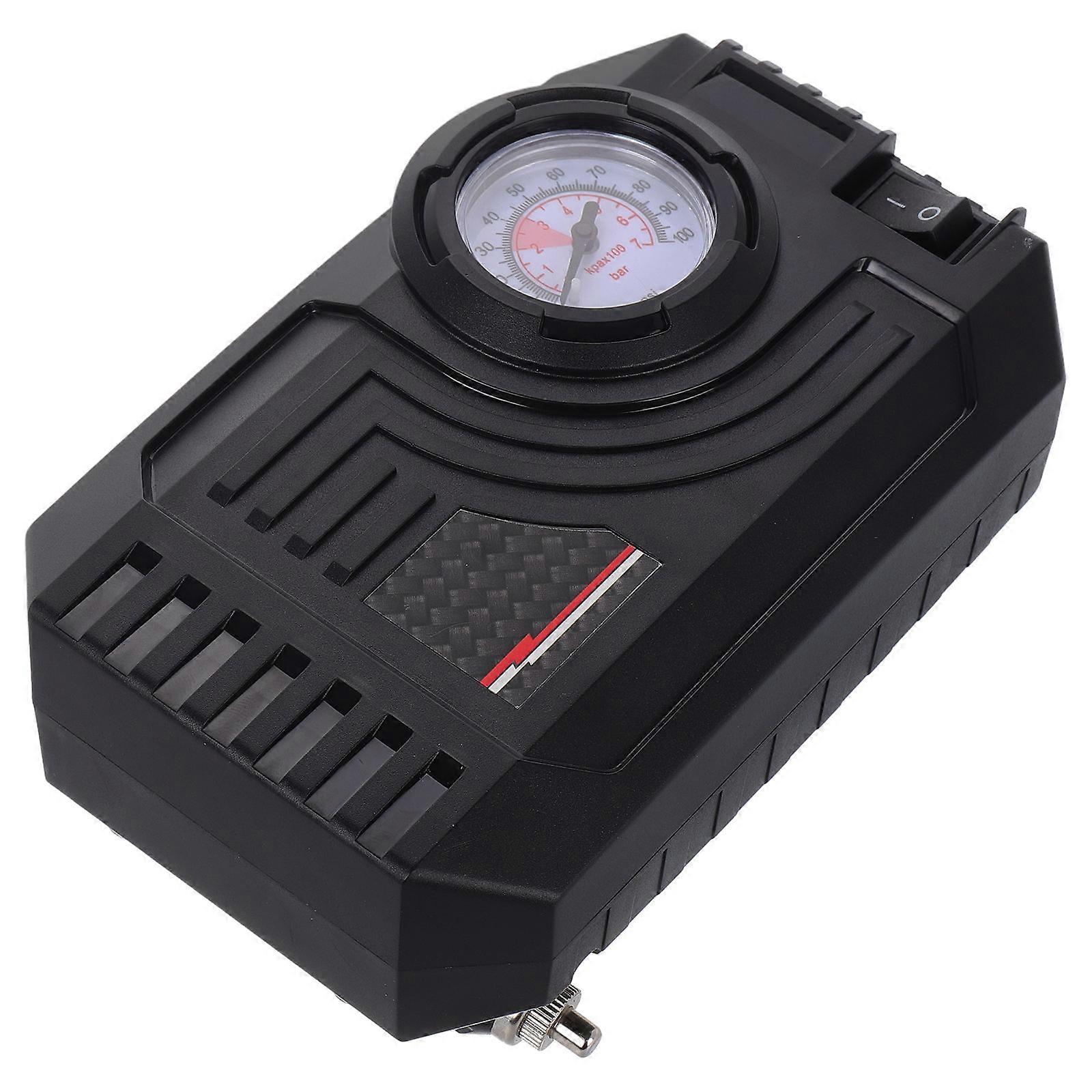 Tire Pressure Pump 2Pcs Automatic Stop Portable Air Compressor For Outdoor Maintenance Car Drivers Rectangular Design
