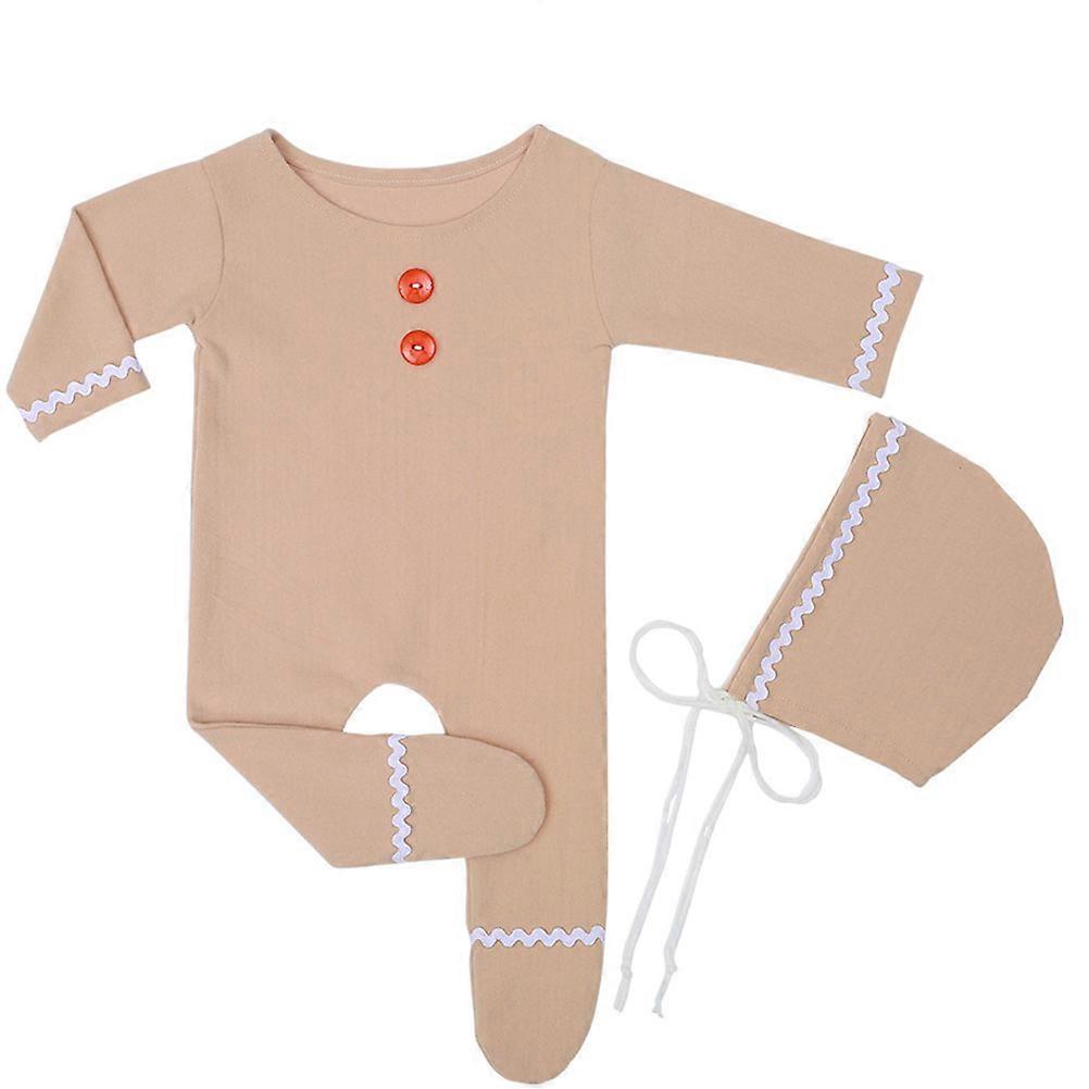 Infant Long Sleeve Romper Outfit In Light Yellow For Newborn Babies Ideal For Christmas Party And Comfortable Wearing 5 Sets