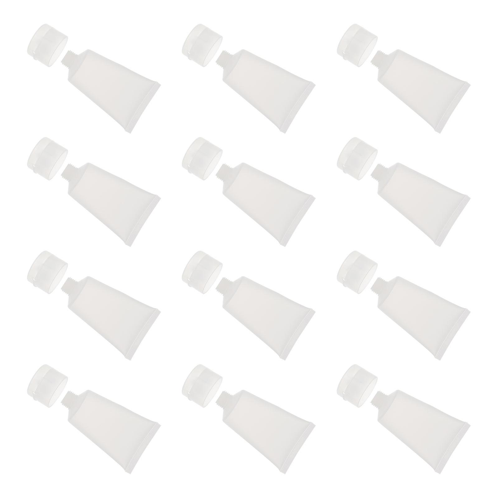Mini Bottles With Lid Makeup Subpackaging Squeeze Tubes Frosted 30g Leakproof 12Pcs