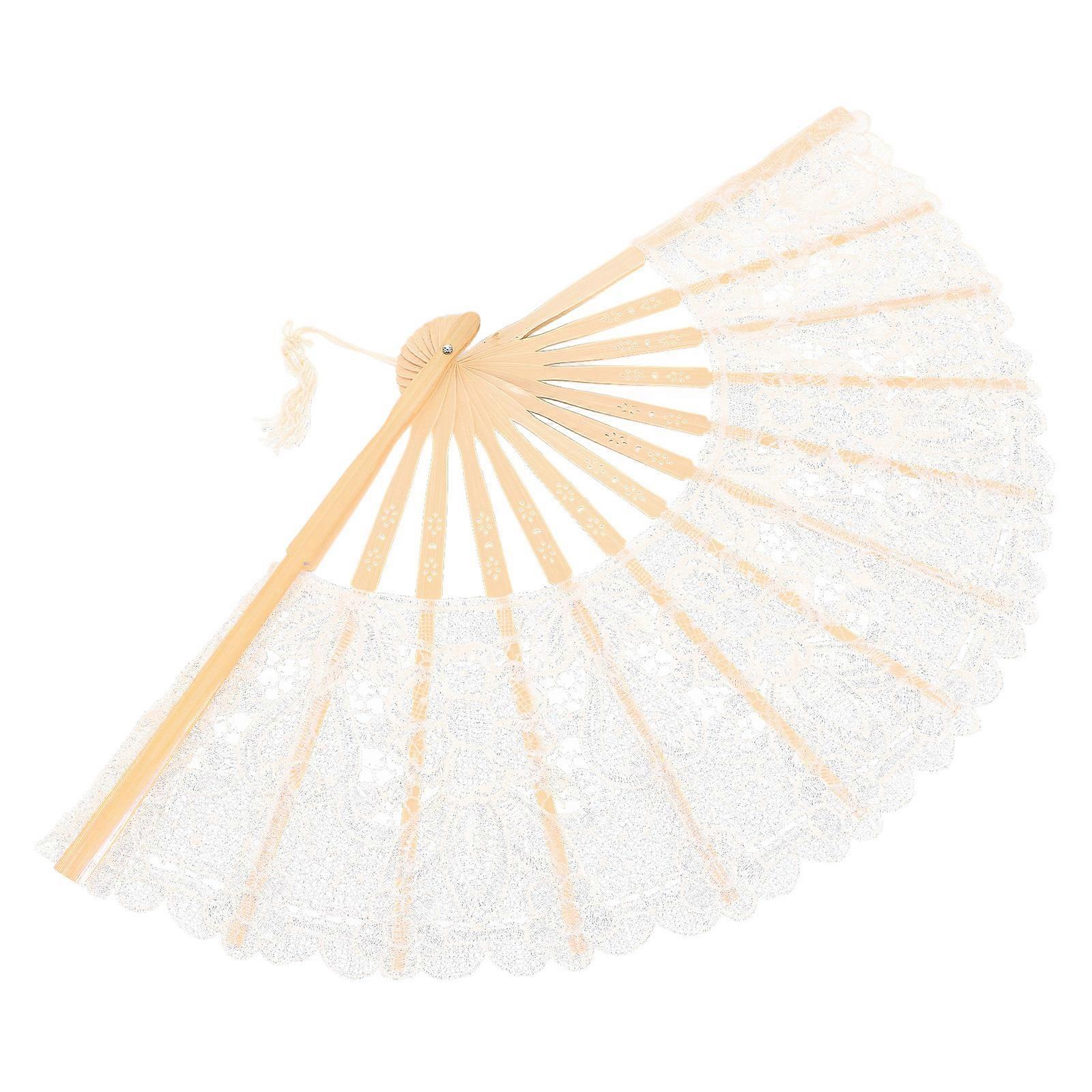 Decorative Lace Foldable Hand Fan Hand Fan Multi-Use 4Pcs Set
