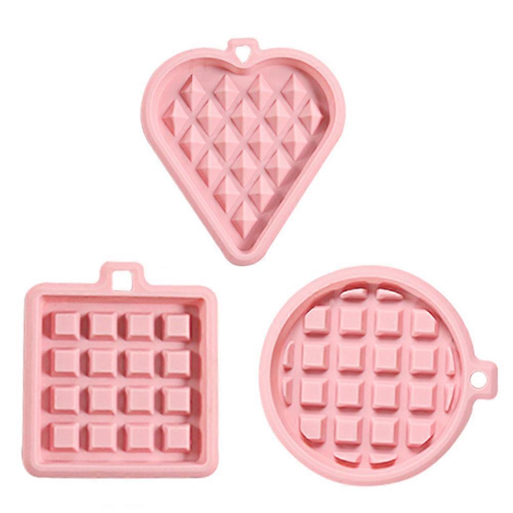 Pink Silicone Cake Mold for Baking DIY Waffle Mold 9Pcs Kitchen Tool