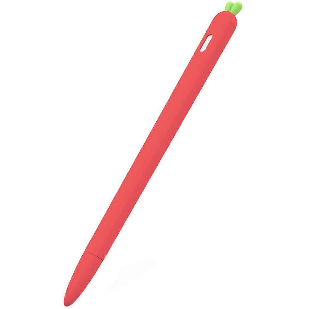 Silicone Protective Cover Carrot Design Grip for Stylus 2Pcs Red