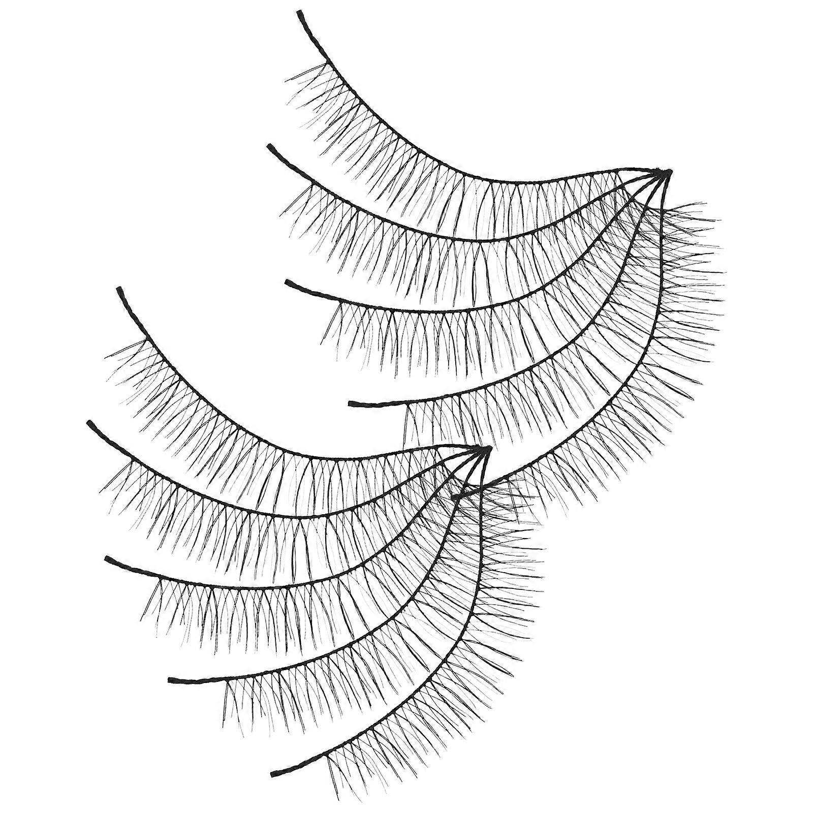 Natural Eyelashes Long False Eyelashes for Makeup 10Pairs Black