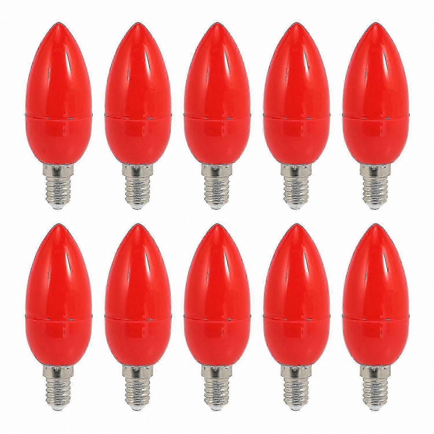 E14 LED Red Candle Bulbs, Energy Saving Decorative Lights for Lamps and Fixtures