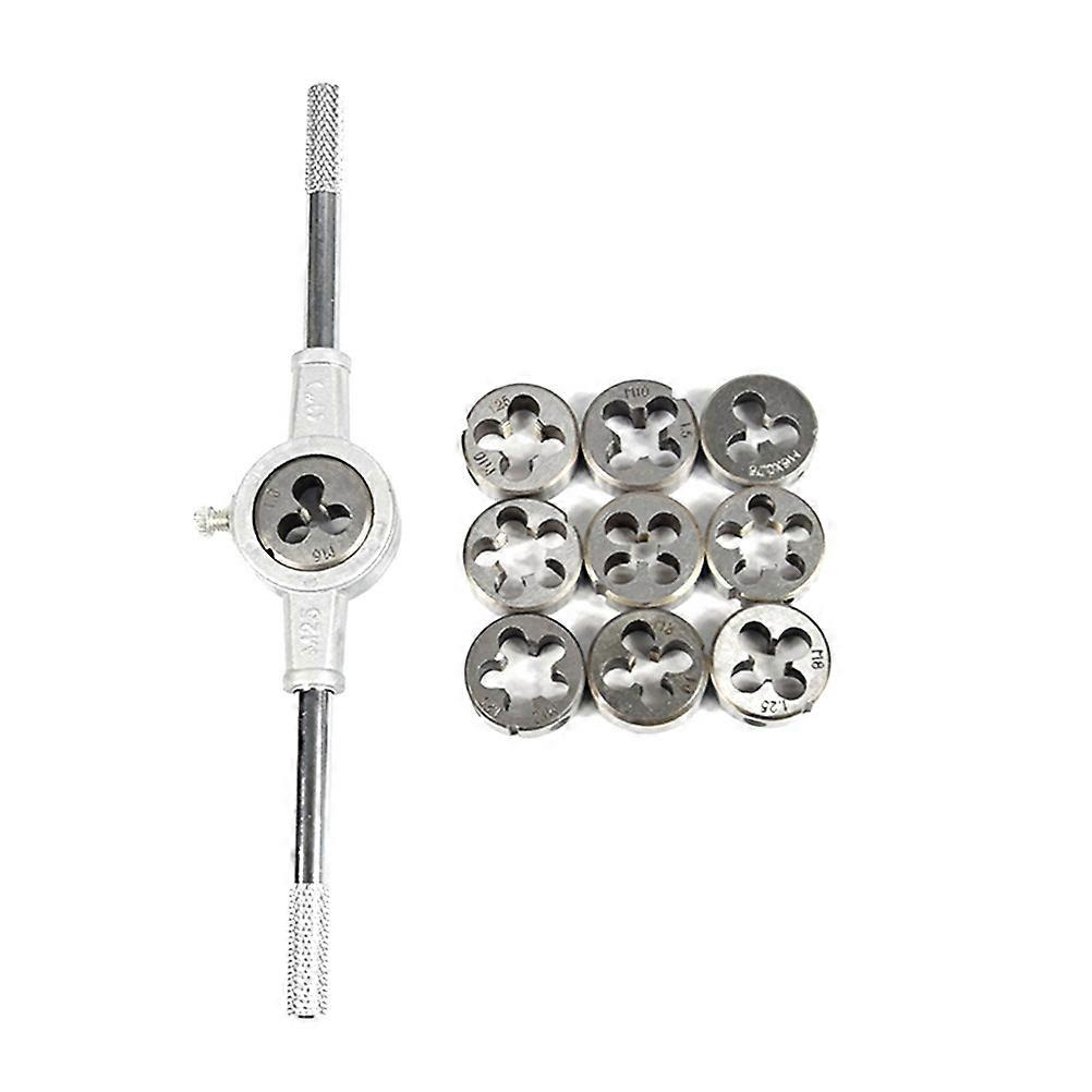 Metric Die Set Steel Threading Tool for Repair Use 22Pcs