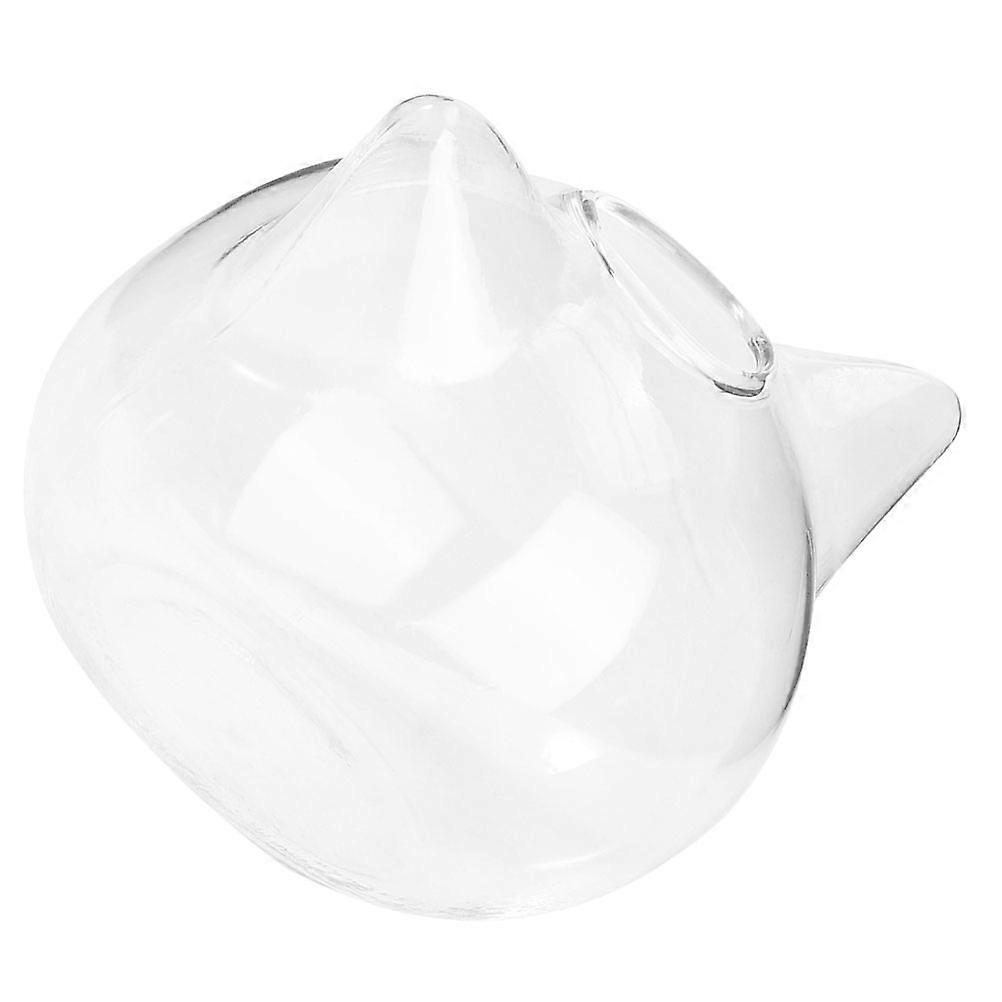 3Pcs Cat Vase for Hydroponic Plant Display Clear Decoration