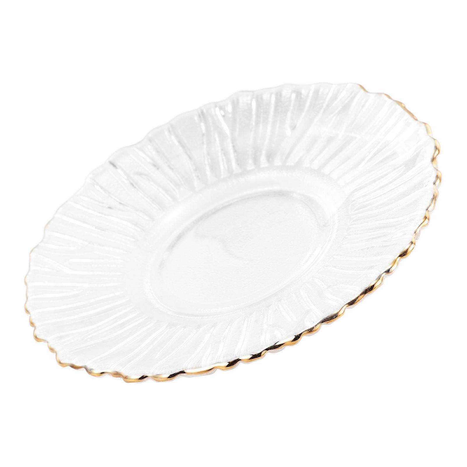 Glass Tea Coaster for Teacup Accessory 2Pcs Compact Transparent Coaster