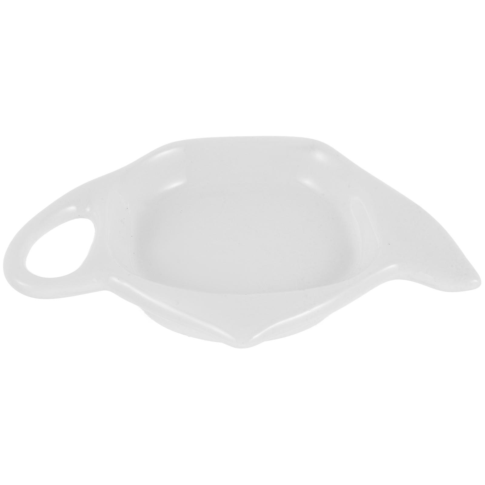 White Ceramic Tea Bag Coaster Holder for Storage Teapot Shape