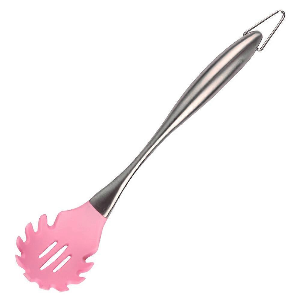 Non Stick Colander Silicone Spaghetti Spoon for Filtering Water 3Pcs Pink