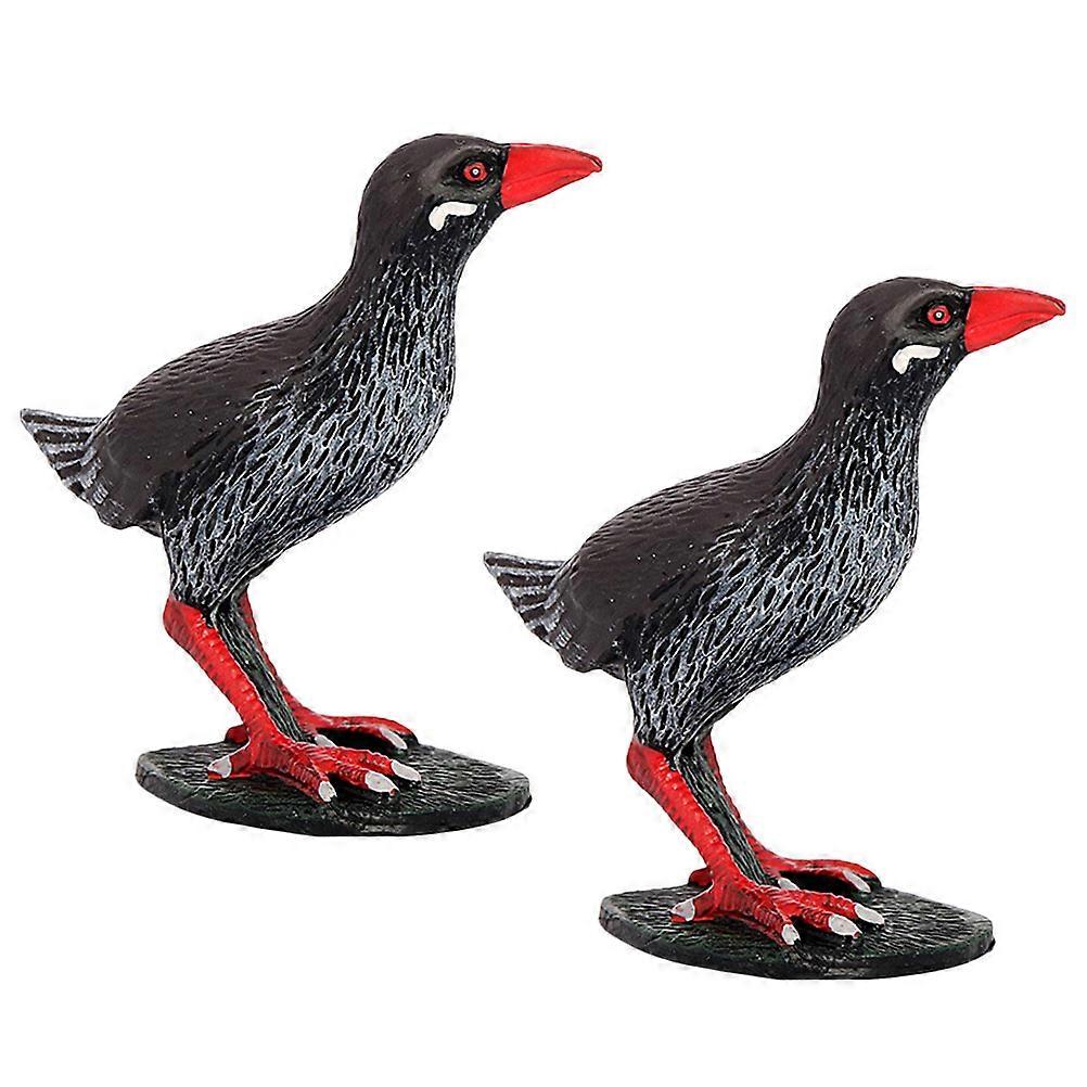 Corncrake Sculpture Simulation Corncrake Figurine for Decor 6Pcs