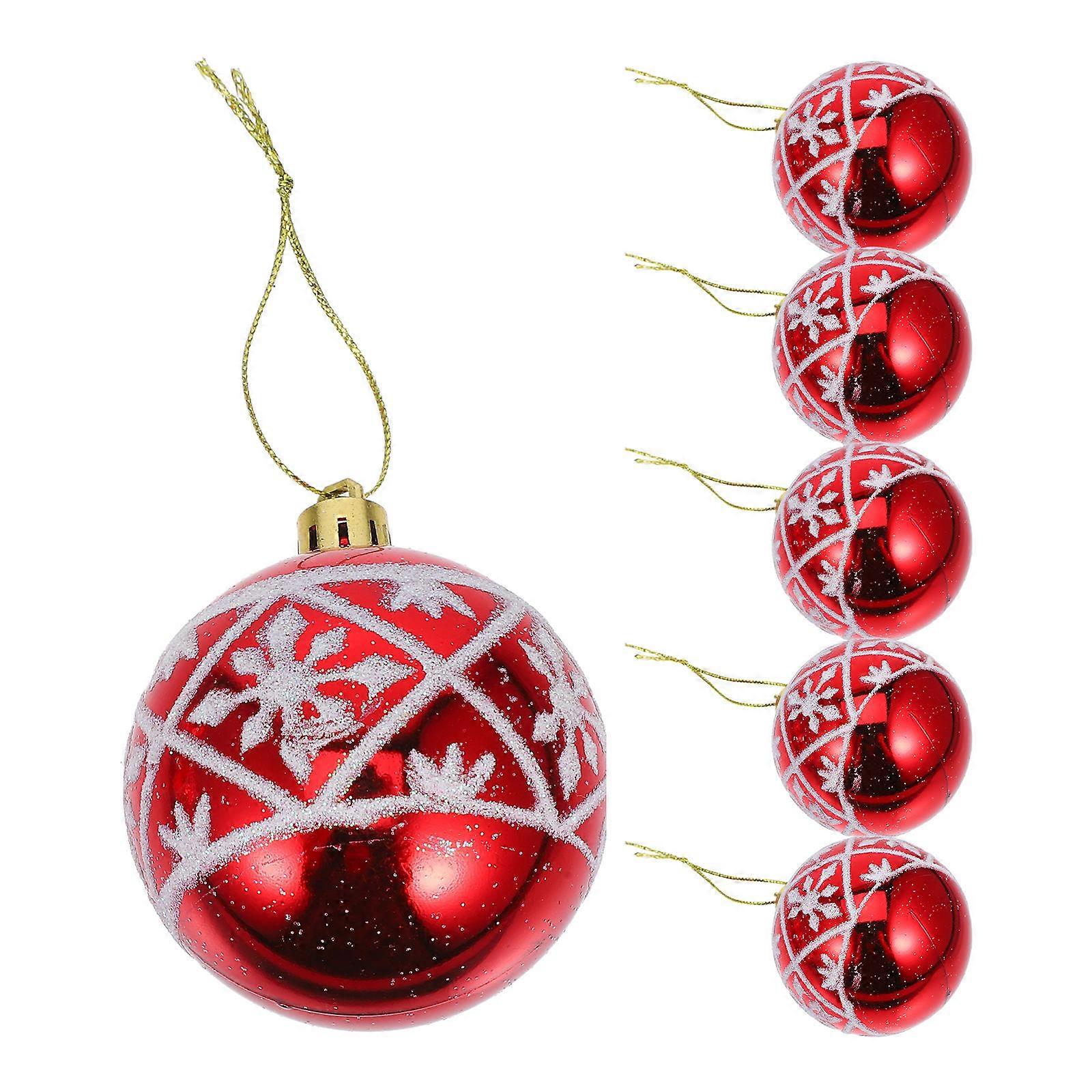 Xmas Tree Hanging Decor with Snowflake Pattern for Decoration 24Pcs