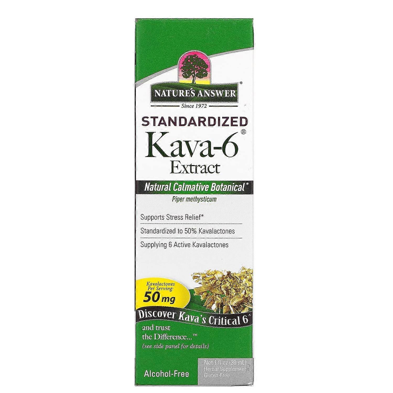 Nature's Answer, Kava-6, Alcohol-Free Extract, 1 fl oz (30 ml)