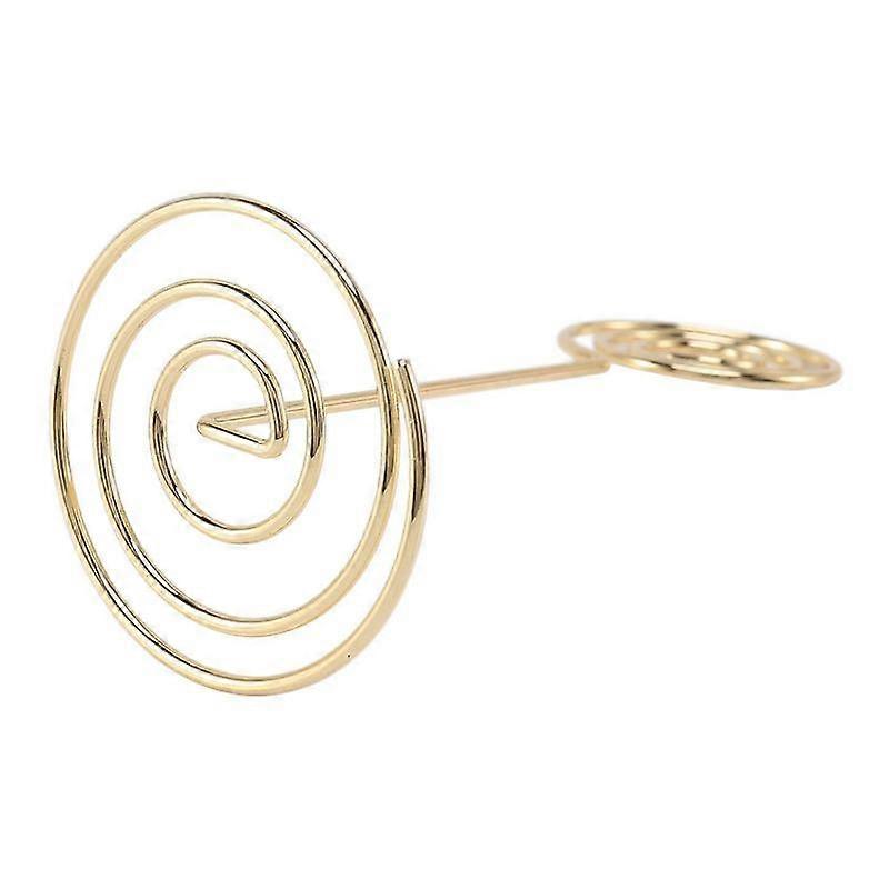 36 Pack Table Number Card Holders Photo Holder Stands Place Paper Menu Clips, Circle Shape (Gold)