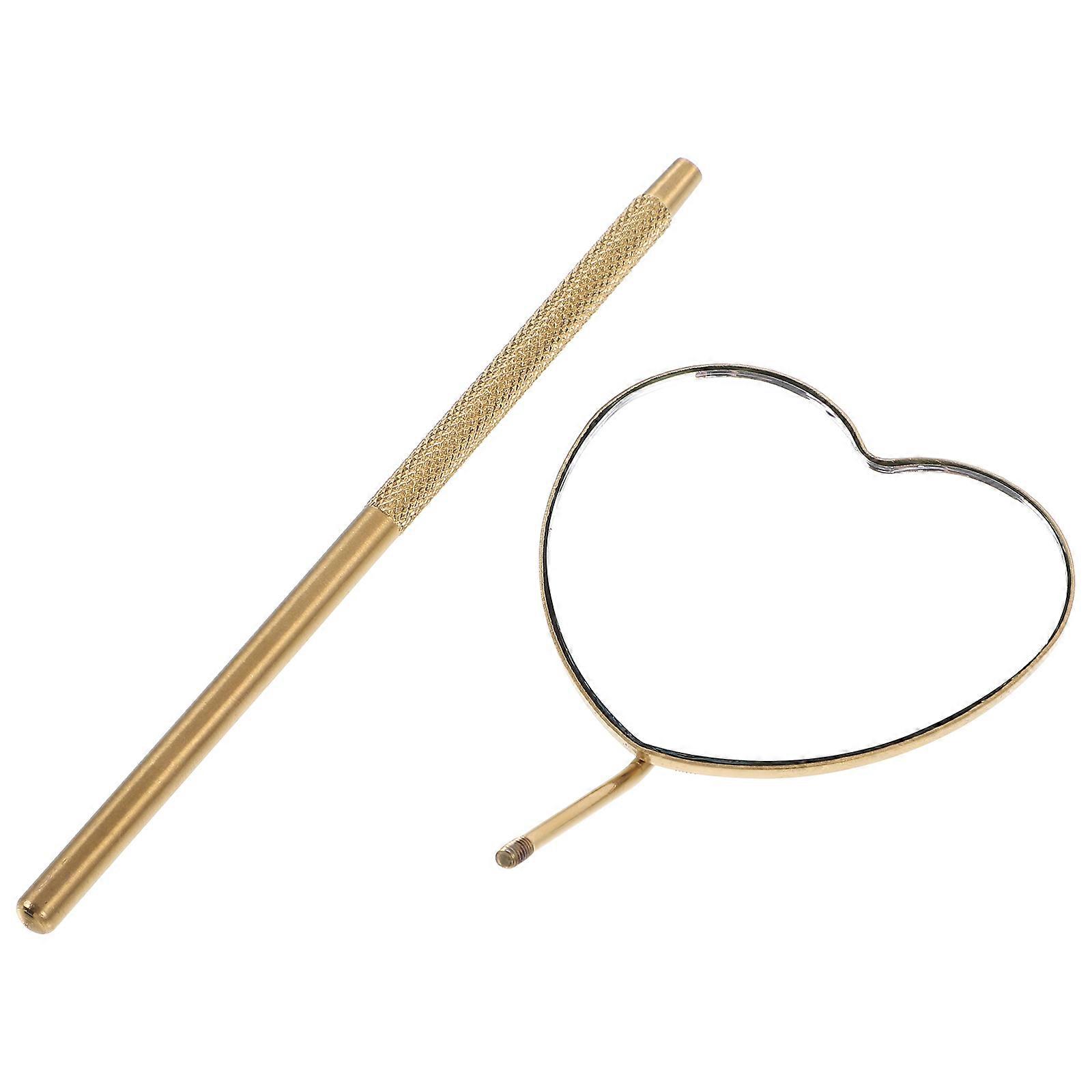 Golden Eyelash Shaped Lash Mirror for Eyelash Extensions 5Pcs