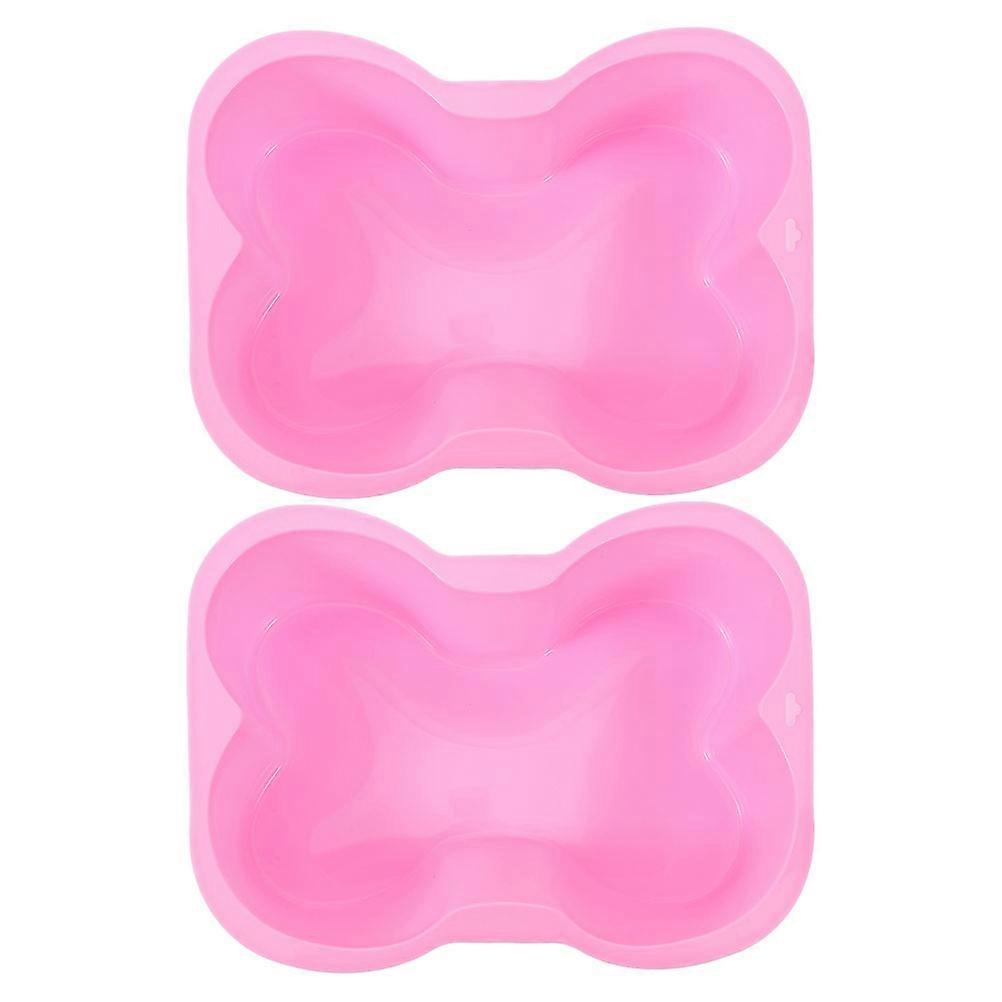 Silicone Cake Baking Molds Unique Puppy Bone Shape for Baking 4Pcs