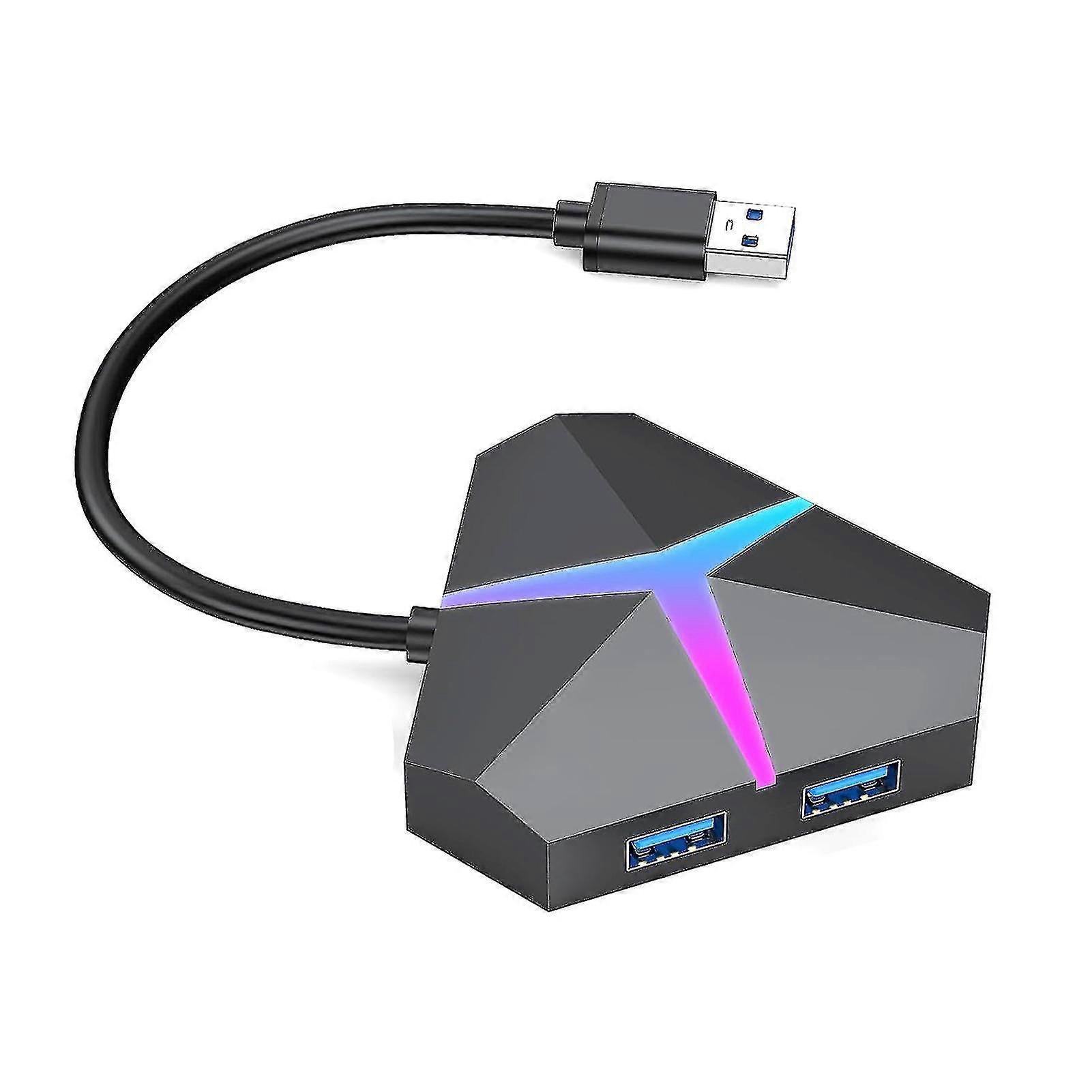 4-port Usb3.0 Hub Powered Splitter Expander Multi Extra Usb Port Extender 5gbps Data Transfer
