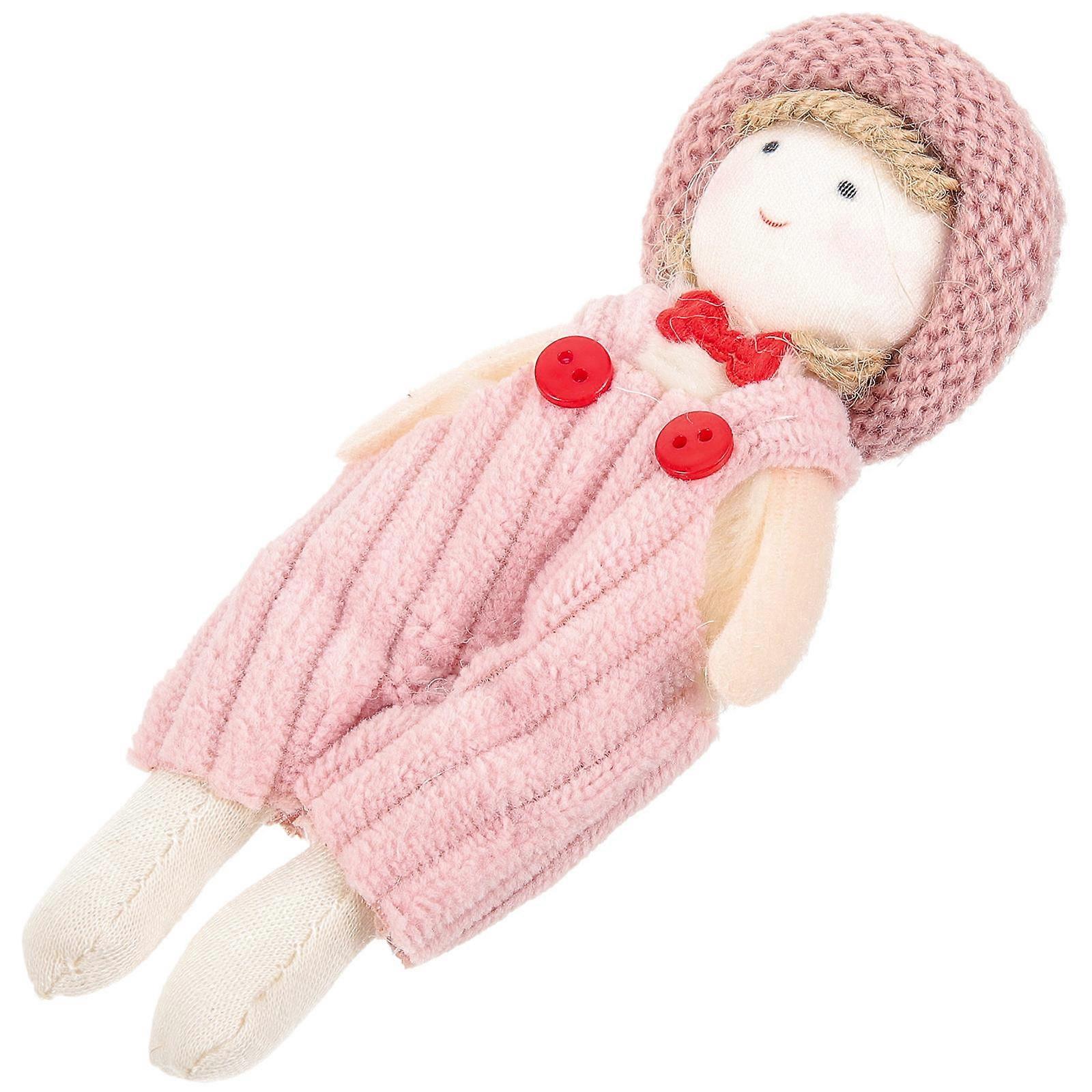 Pink Knitting Puppet Toy for Children with Comfortable Cloth Material