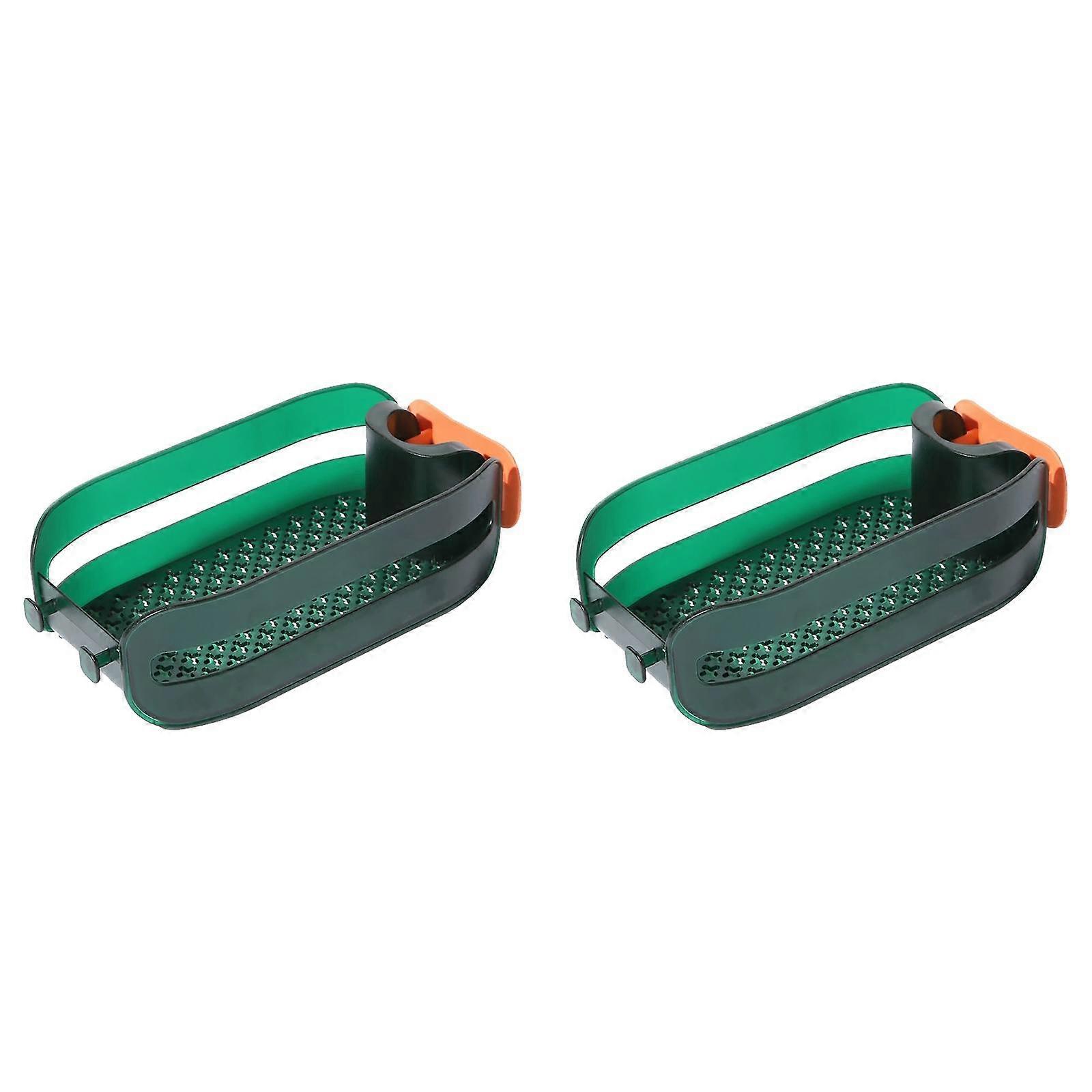 2PCS Faucet Storage Rack Rack Kitchen Storage Non Perforated Vegetable Washing Basin And G