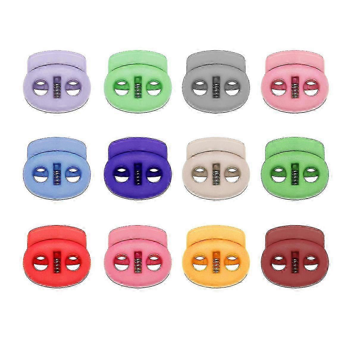 25pcs Plastic Drawstring Toggle Stopper Lock with Cord Locks