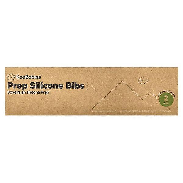 KeaBabies, Prep Silicone Bibs, 3-36 Months, Mellow, 2 Pack