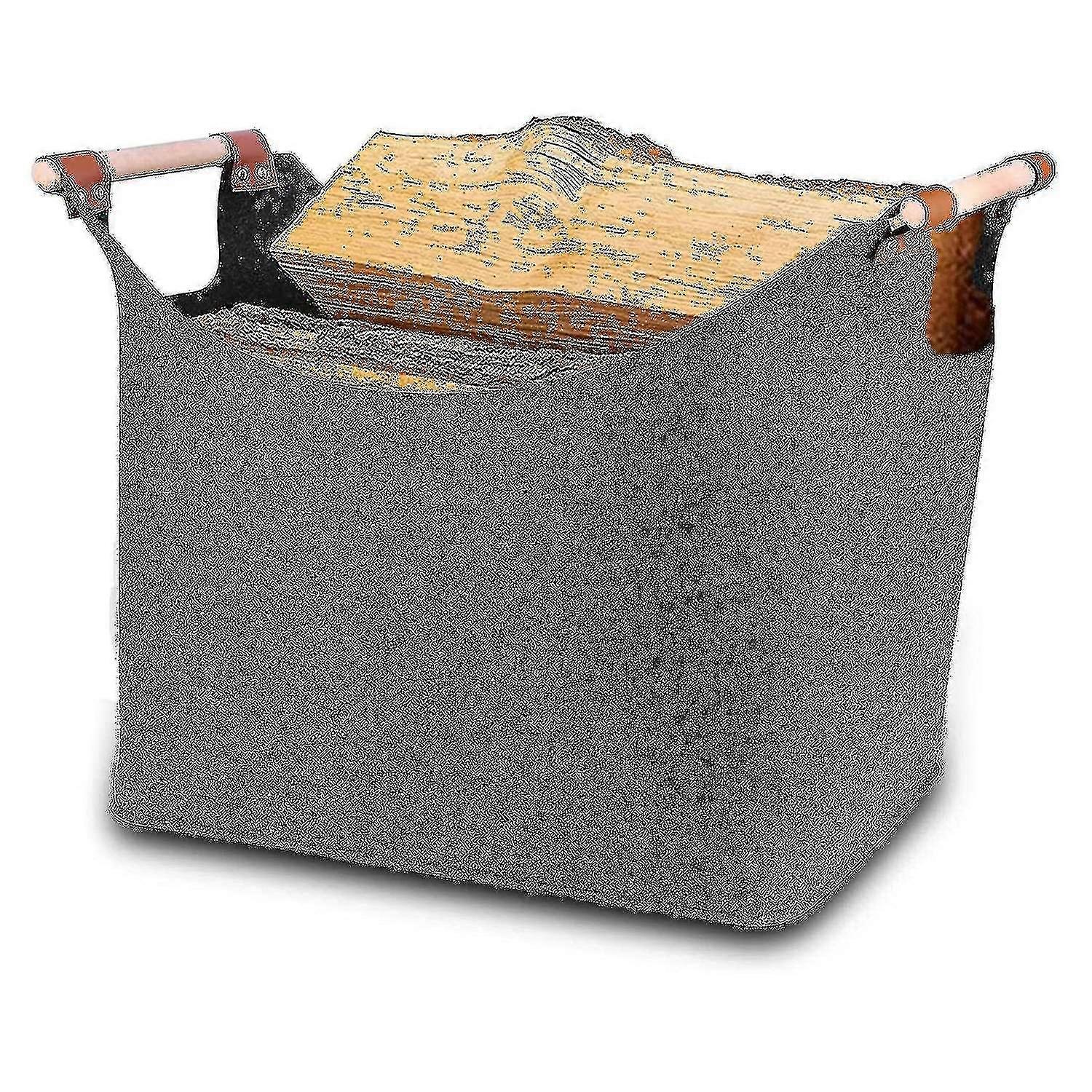 Filtpåse, vedkorg, extra tjock filt och förstärkta handtag, träkorg, filtpåse, hopfällbar, vedkorg 26 st