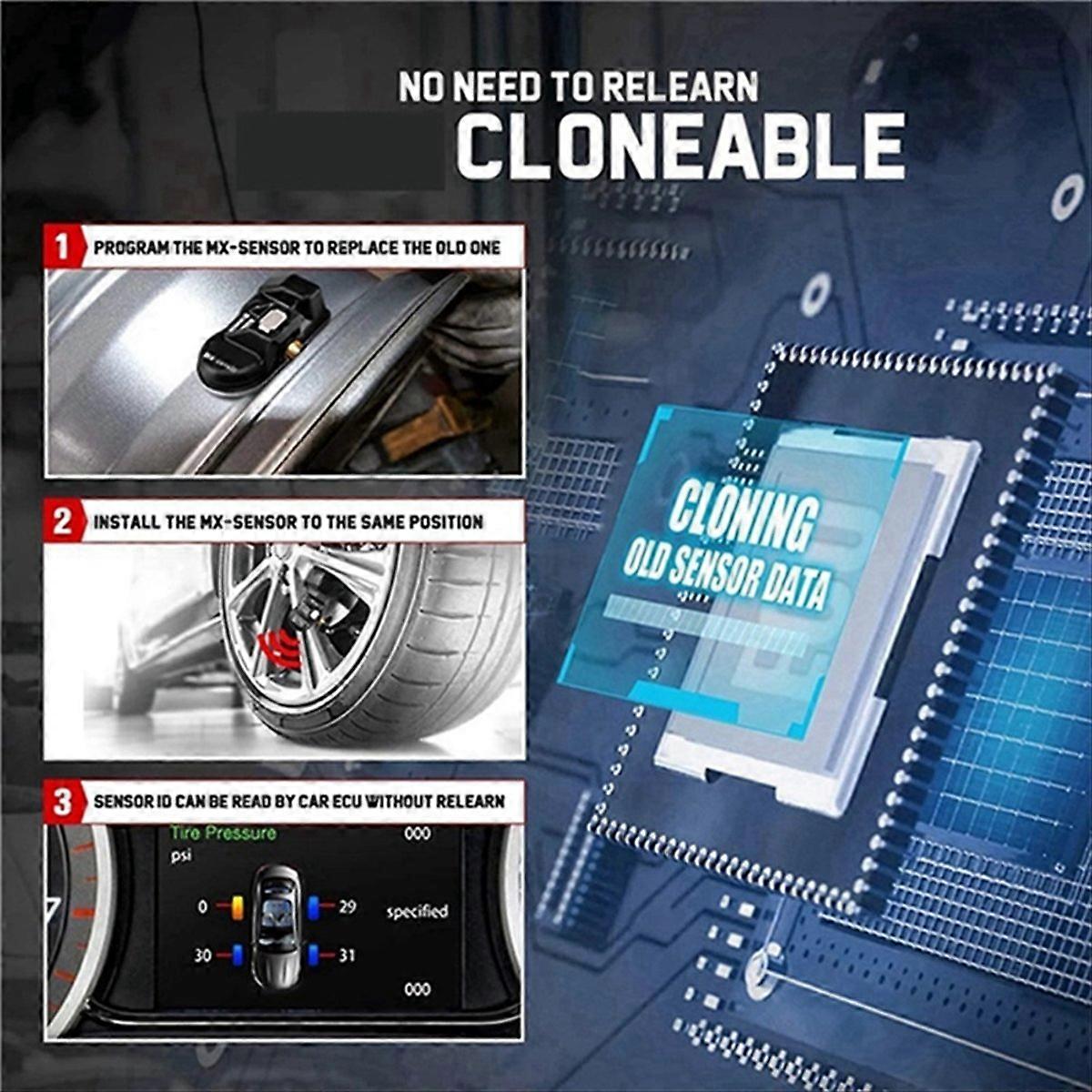 4Pcs Programmable MX Sensor For Autel Tool TPMS Tire Pressure Sensor