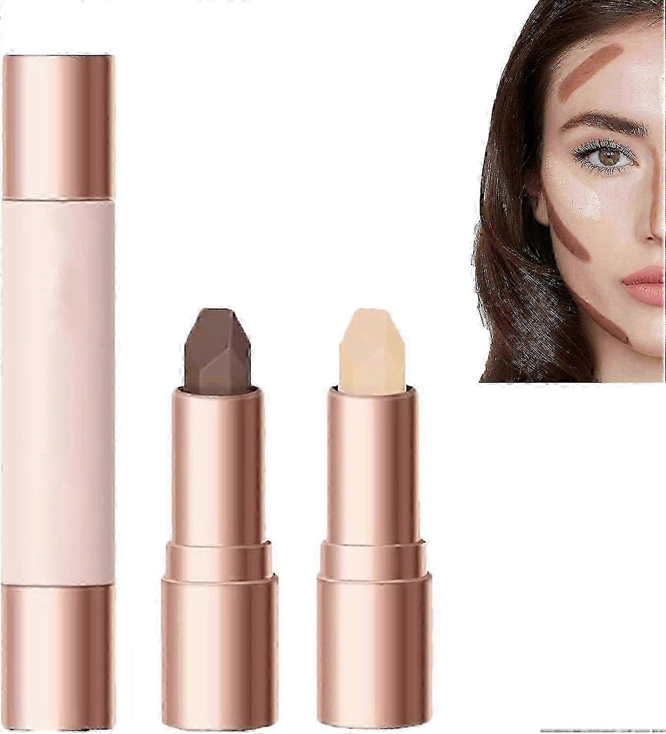 Clearance No Limits 2-in-1 Cream Bronzer and Highlighter Stick - Double-Ended Face Brightening Makeup Stick