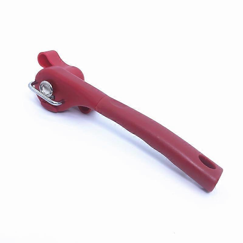 Can Opener Plastic Manual HandOperated SideCut EasyGrip Red 1Pc Kitchen Tool For Cans Lids