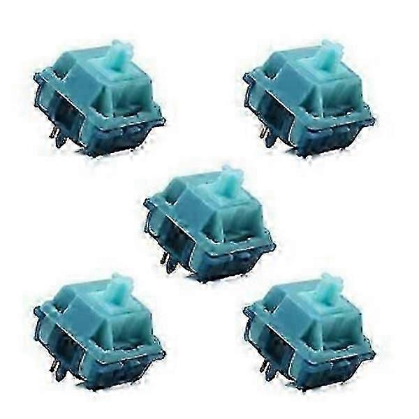 5pcs Poseidon Switch 5-Pin Linear Switches For Mechanical Keyboard Factory Lubricated 58g Three-stage Gold-plated Spring Cs fast