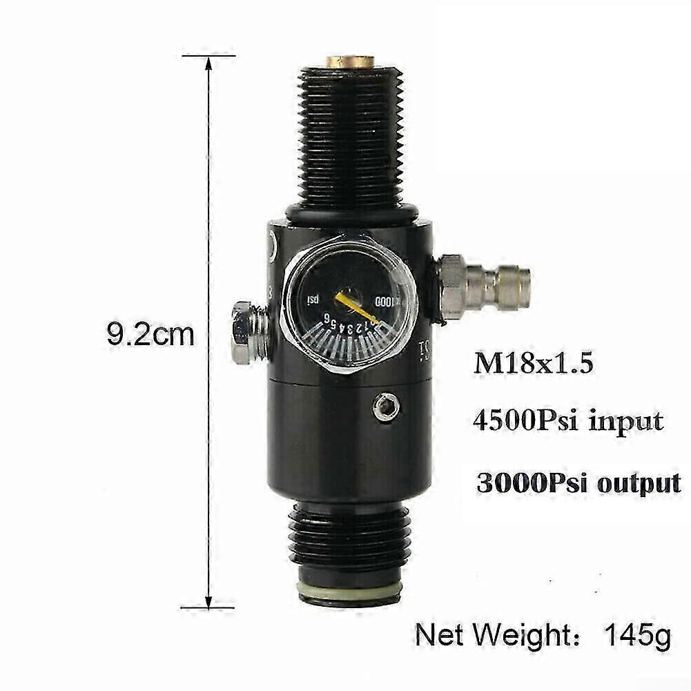 PCP Air Tank Valve Regulator 4500Psi HPA Output 3000Psi Thread M18x1.5