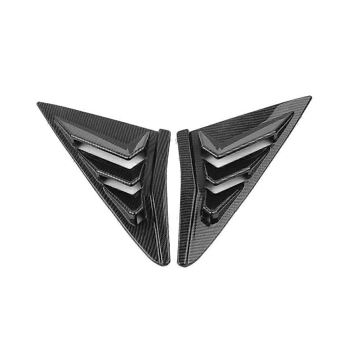 For Type R Hatchback 2016-20201 Rear Side Vent Window Louver Cover Triangular Window Trim Carbon Fi