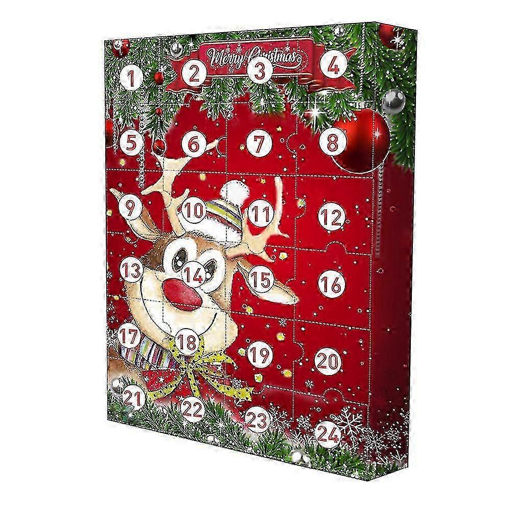 Christmas Advent Calendar with 24 Keychains for Holiday Countdown Decor