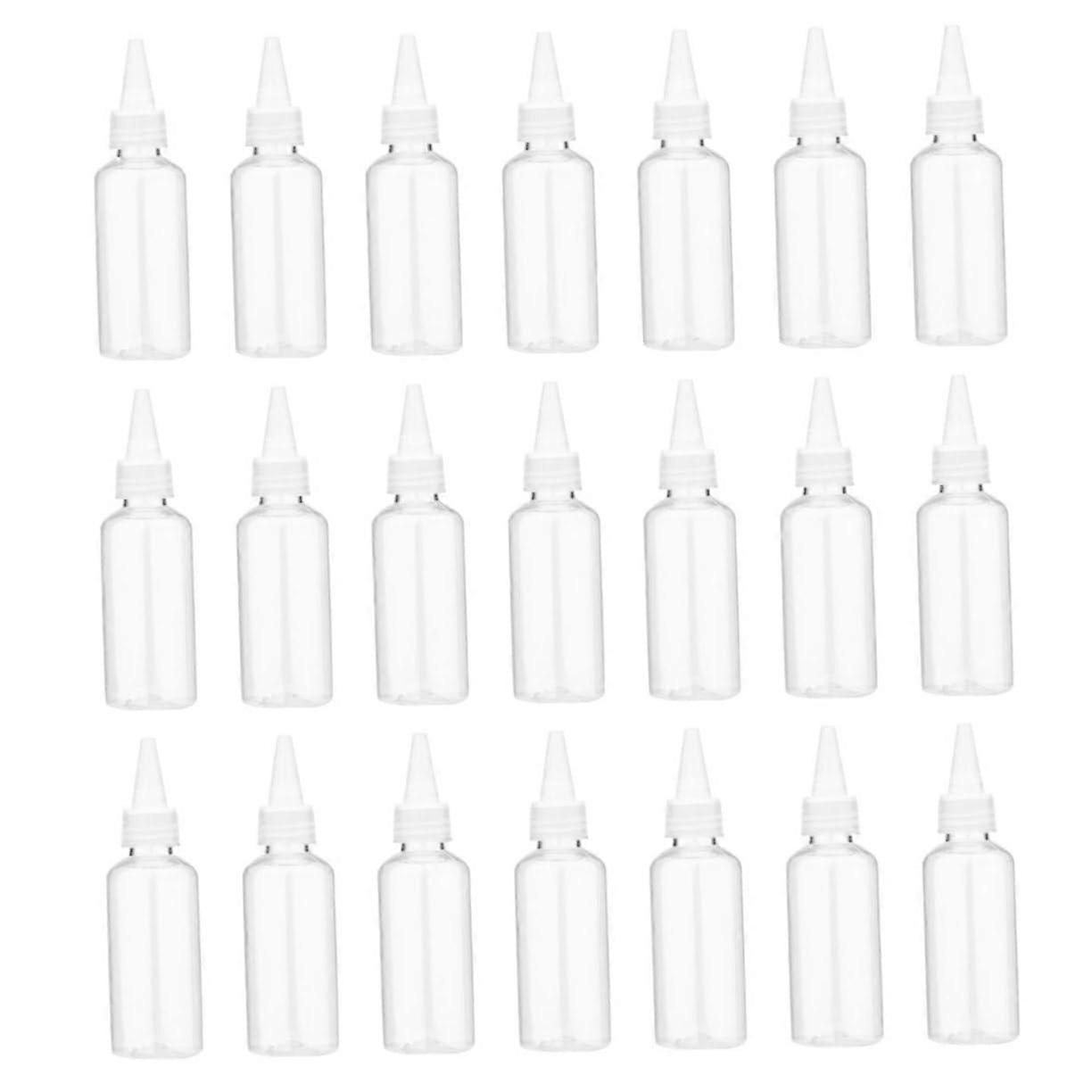 Pointed Mouth Bottle 30 Pack Pointed Mouth Applicator Empty Clear Plastic Squeeze Bottle For Lotion Model 3945