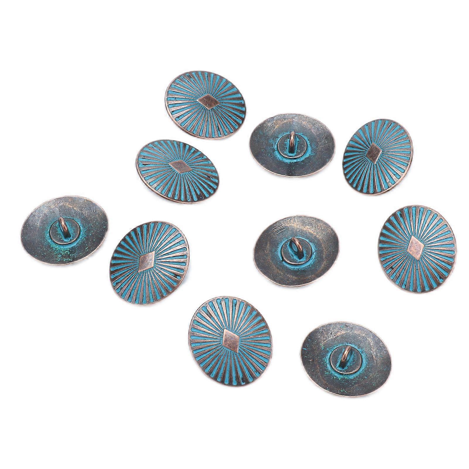 10Pcs Button Alloy Decorative Pattern Circular Delicate Elegant Durable Clothing Accessories