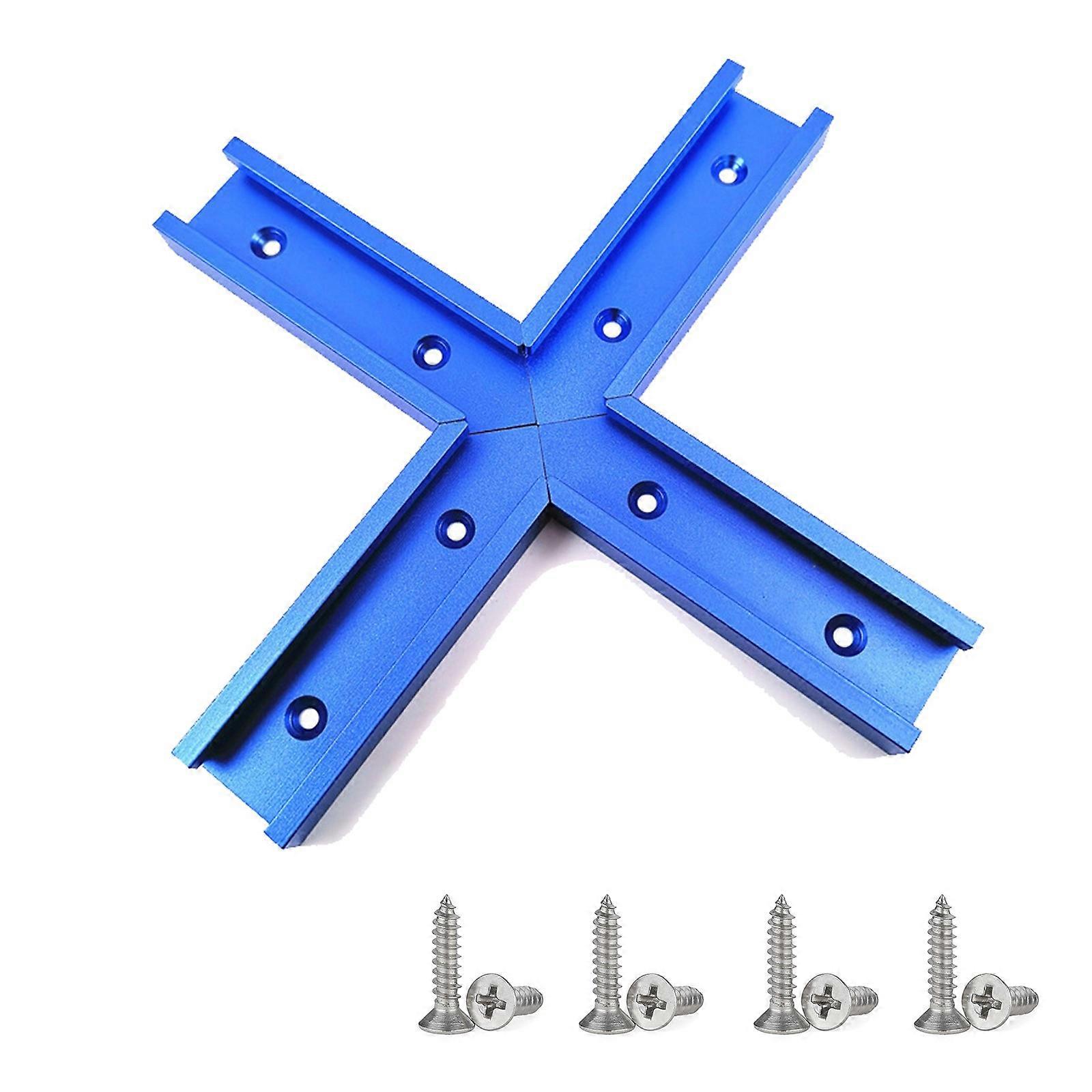 4pcs Woodworking Track Sliding Channel 76mm Aluminum Alloy Guide Rails Suitable For Carpentry Tasks Comes With 8 Screws Multicolor