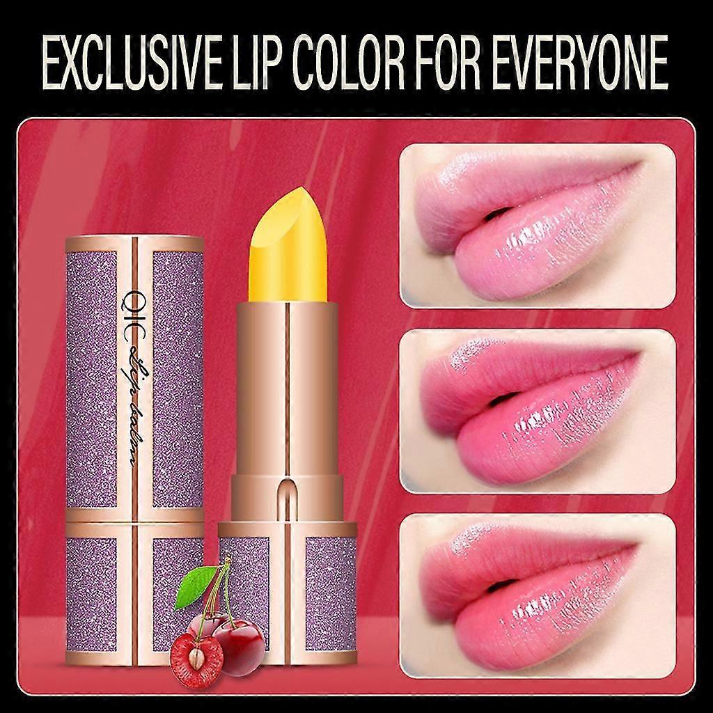 Q913-5 Qic Red Cherry Temperature Change Star Color Lip Balm