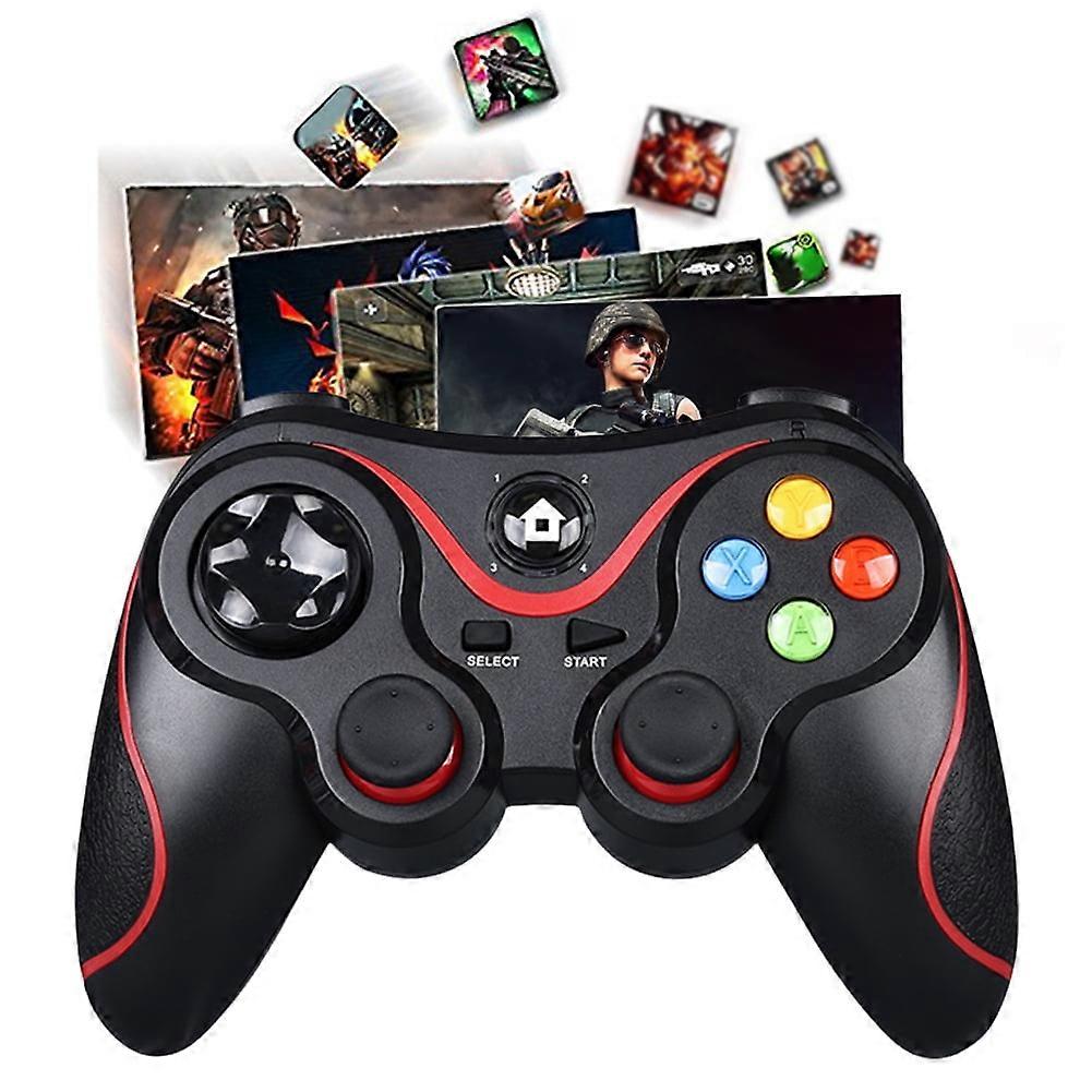 jixopn V8 2.4G Wireless Game Controller Wireless Joystick Gamepad BT Controller Gamepad Dual Vibration for Android/iOS/PC/PS3/Switch/Mobile Phone
