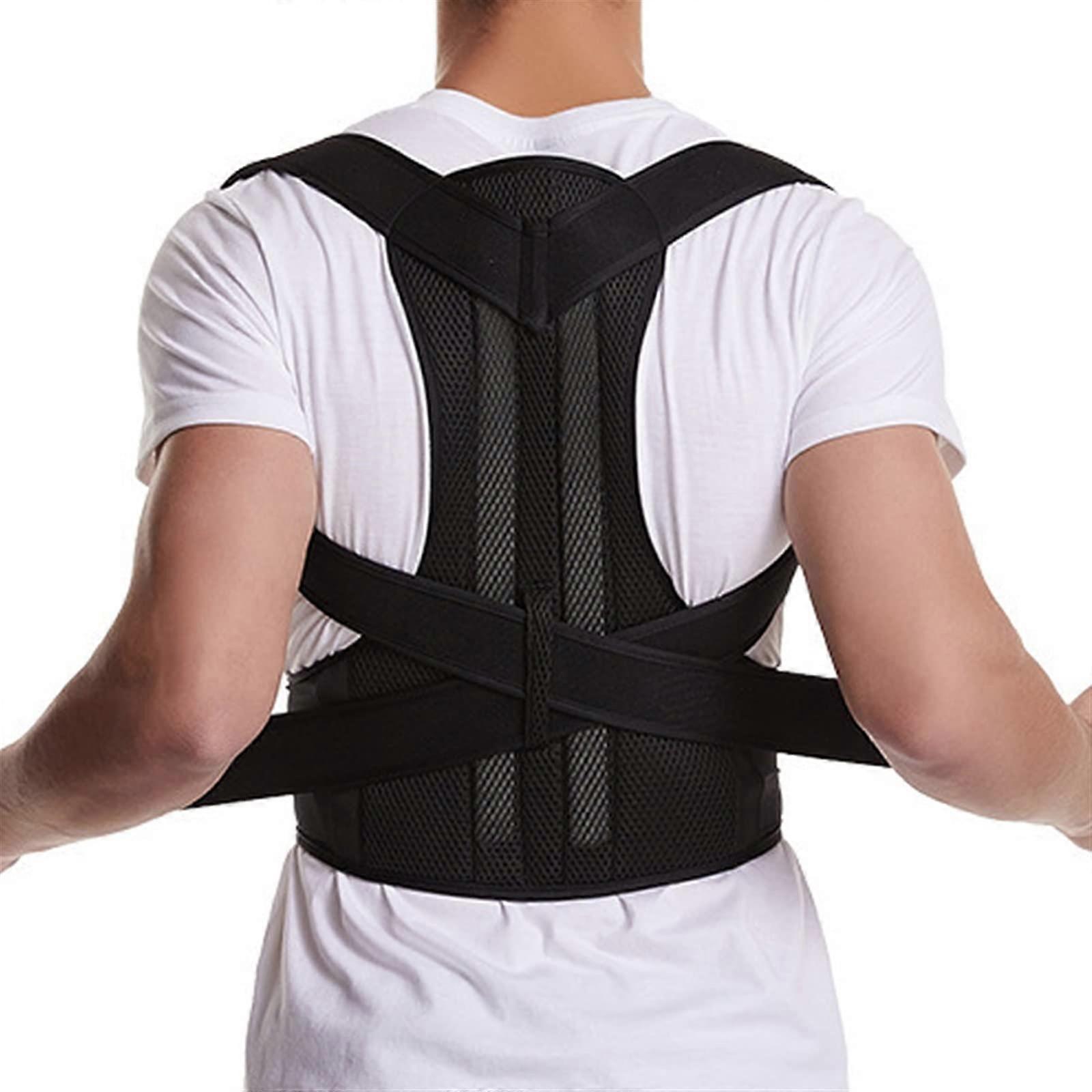 Posture Corrector Brace with Adjustable Plate Support for Back Shoulder and Lumbar Alignment XXXL 90105cm