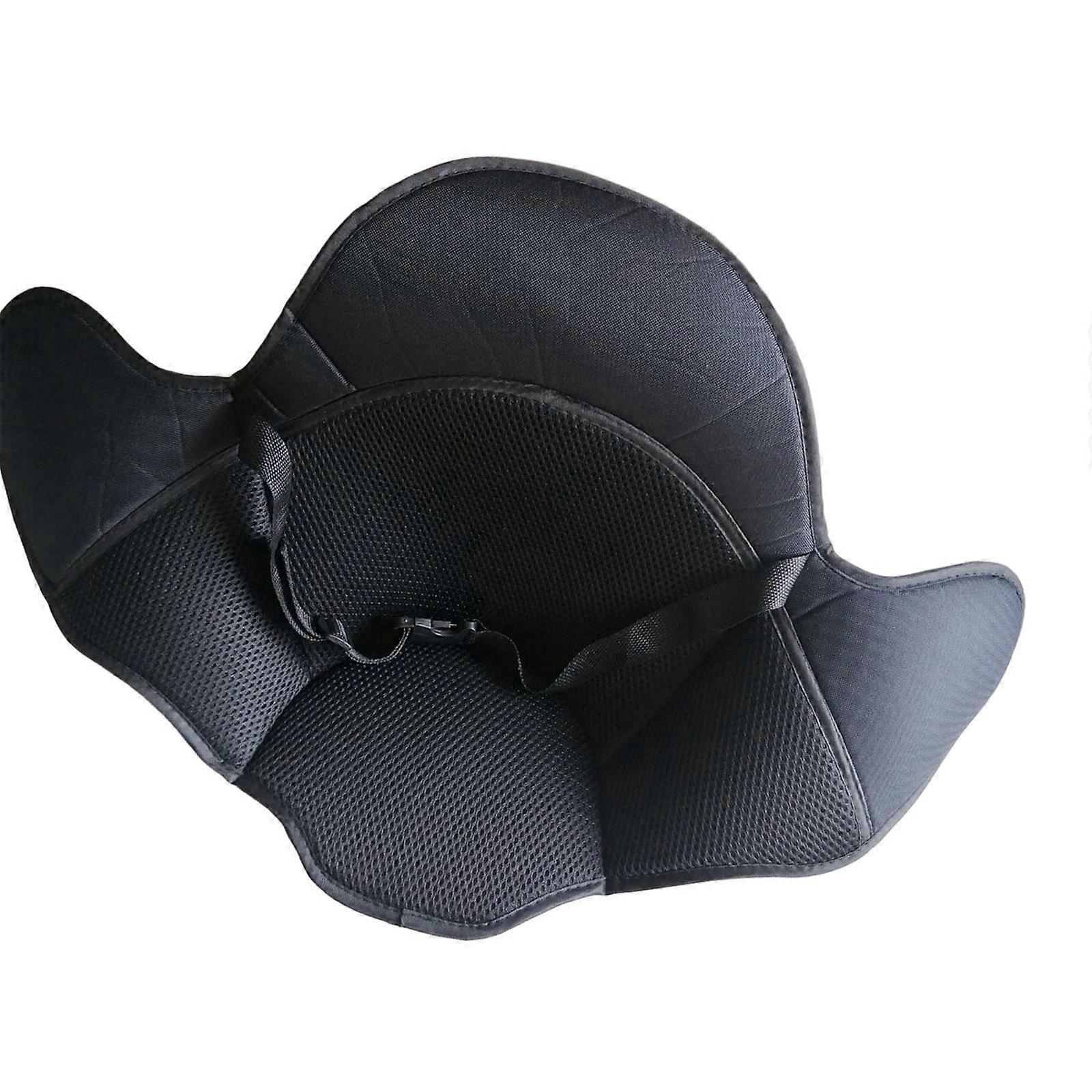 Ergonomic Strollers Cushion Full Coverage Support System Breathable Polyester Fabric Machine Washable Lightweight Pad  Black
