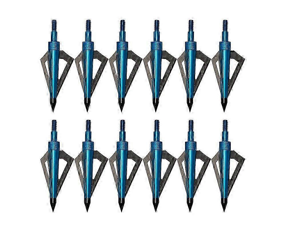12 Pontas de Caça 3D Ponta de Flecha 125 Gra com 3 Lâminas Afiadas para Flecha e Besta