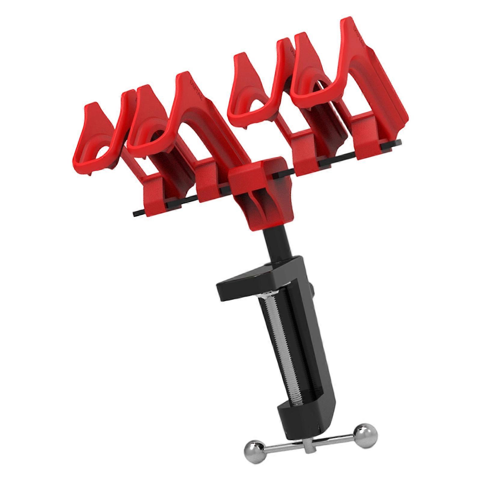 Airbrush Storage Solution With Protective Dividers And Adjustment Mechanism Universal Clamps On 4 Airbrush Holder Multicolor