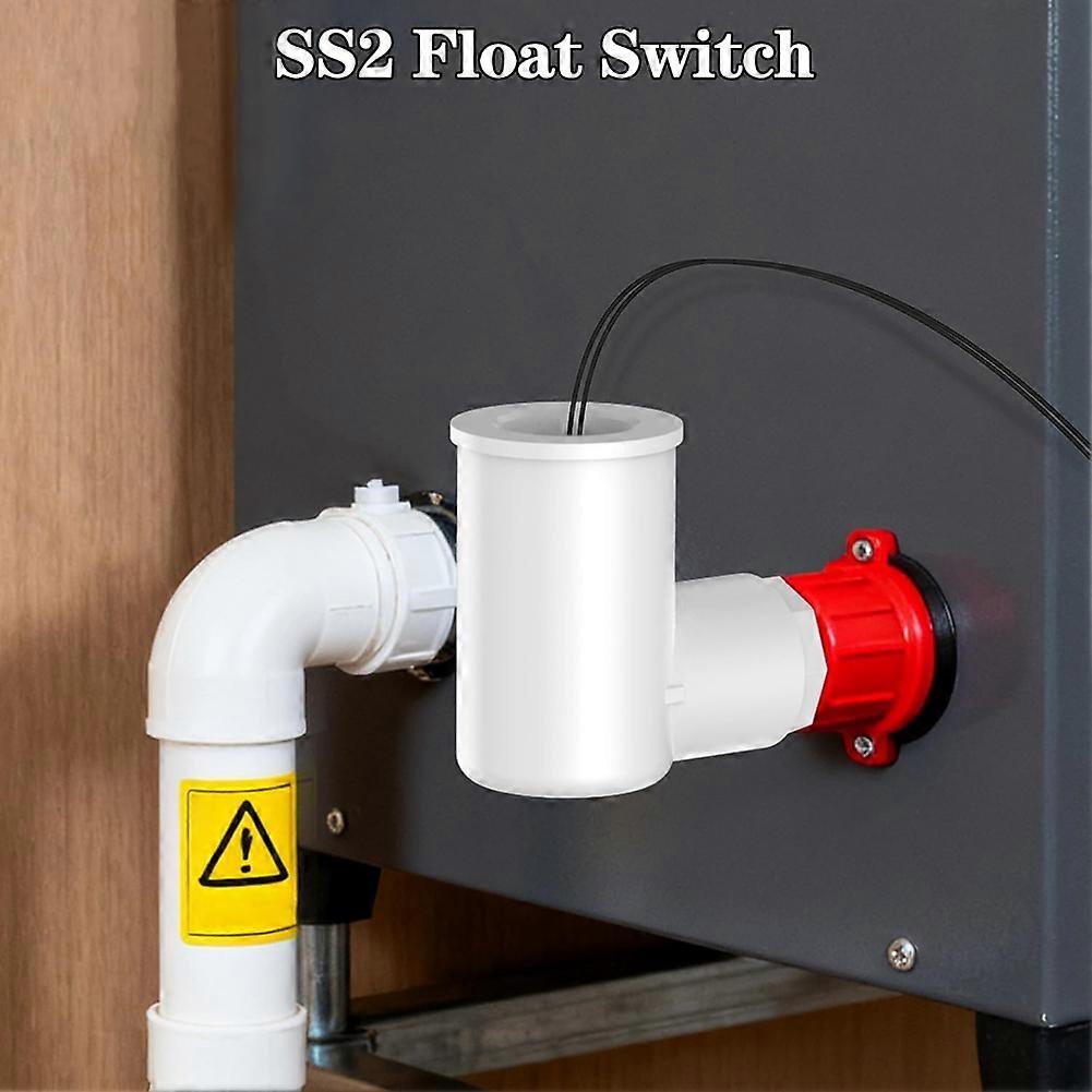 SS2 Float Switch L Shape Safe-T-Switch for HVAC Drain Pan Condensate Outlet, AC Pan Float Switch Detects Clogged