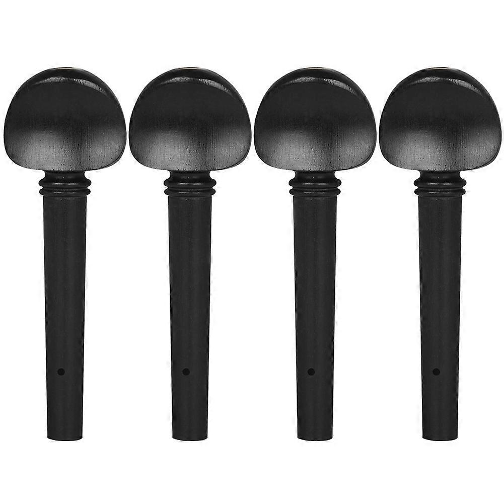 4pcs Viola Peg String Tuning Keys Pegs Ebony Wood String Instrument Accessories Viola Parts
