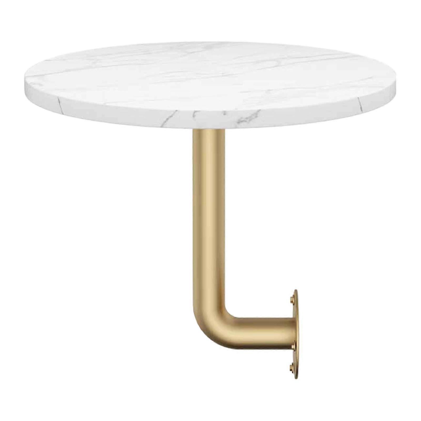 Wall Mounted Round Side Table Floating Drink Tray Simple Sofa Iron Base End