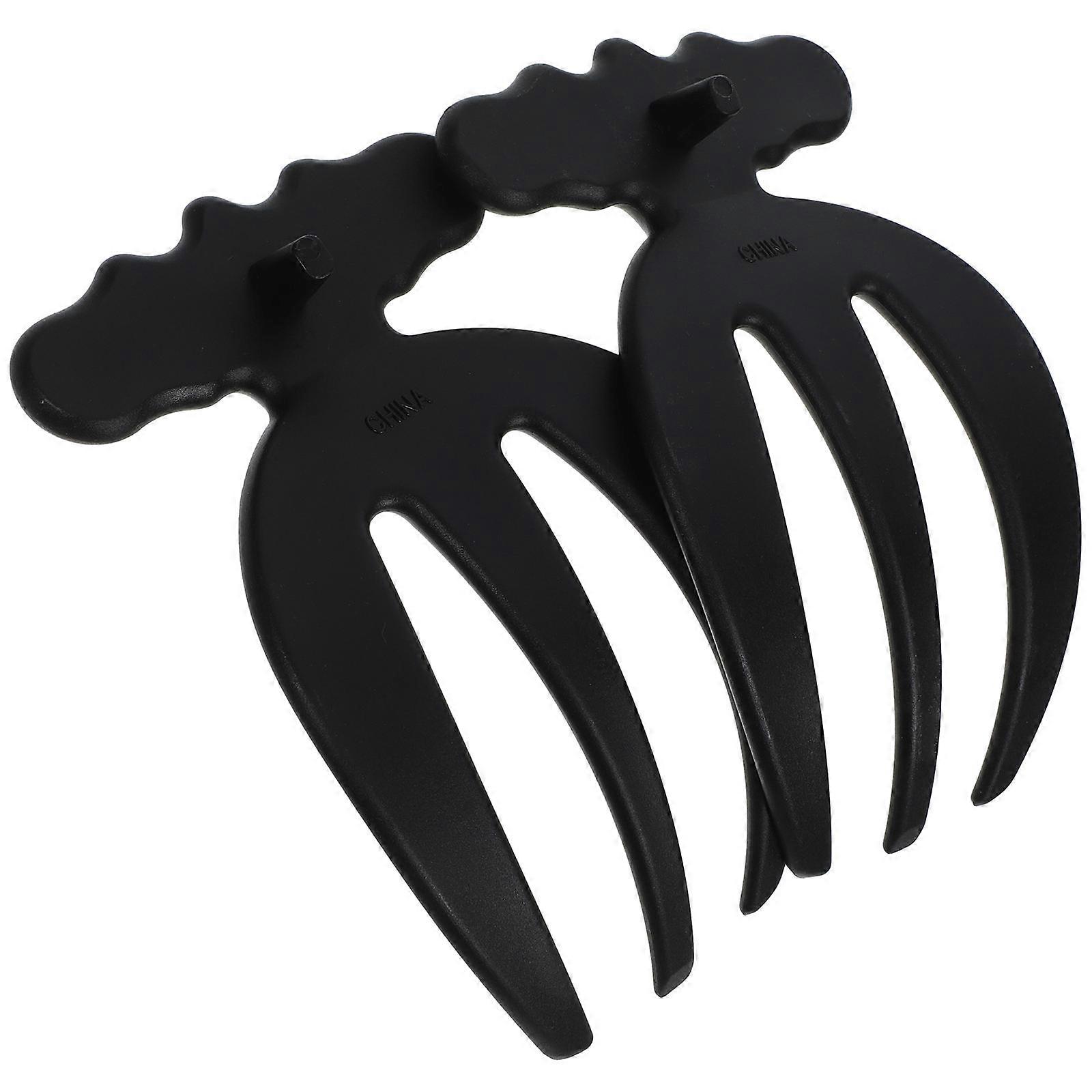 2pcs Plastic Salad Claws Reusable Salad Forks Vegetable Forks Mixing Forks