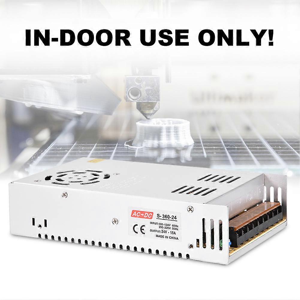 24V 15A 360W Regulated Switch Power Supply Adapter Transformer for 3D Printer