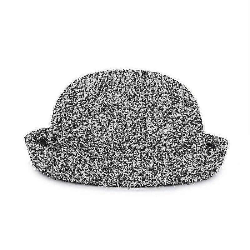 Modne kobiety Solid Color Bowler Derby Wool Felt Hat