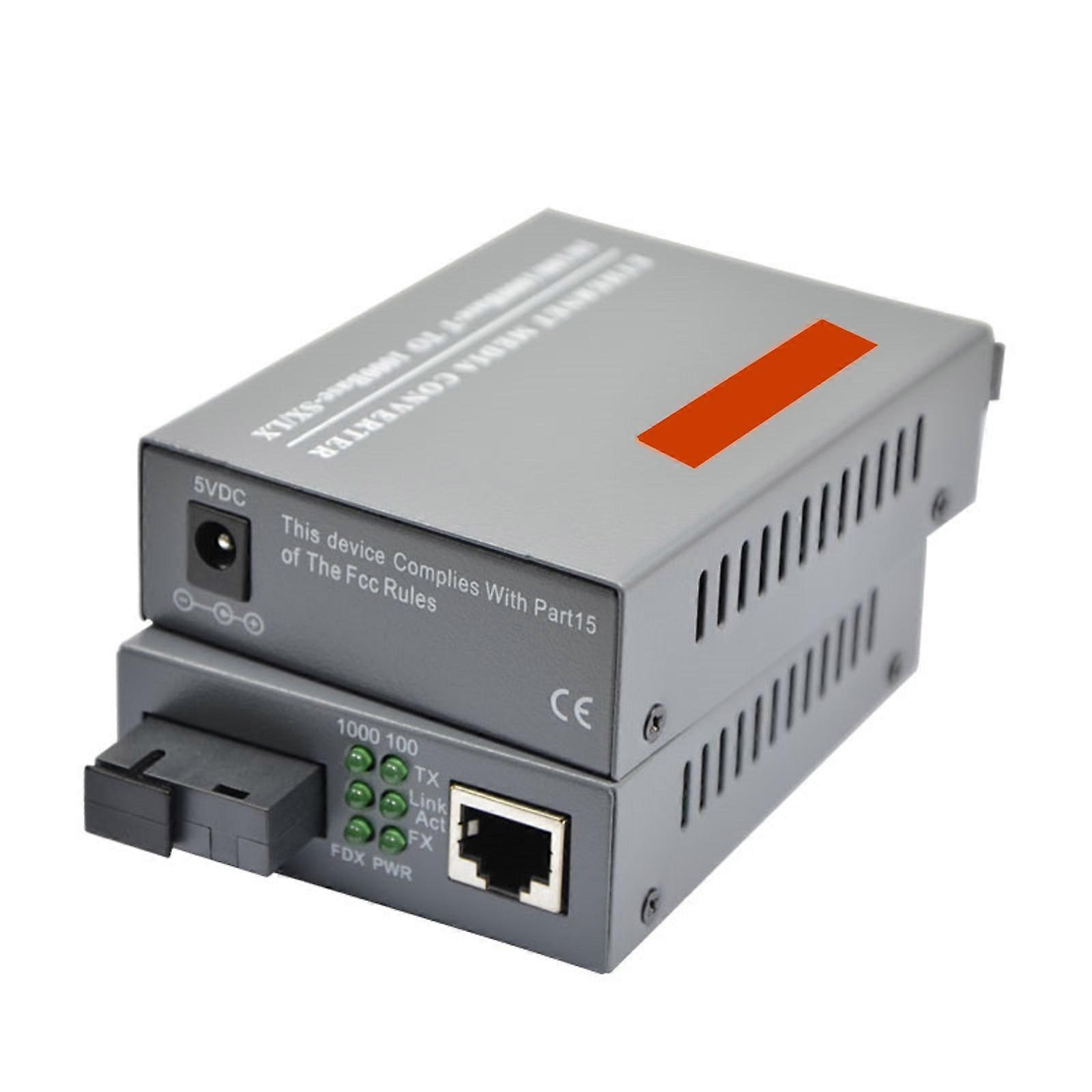 2Pcs Compact Fiber Optic Media Converter Supporting Hot Plug-and-Play for Instant Network Expansion and Management