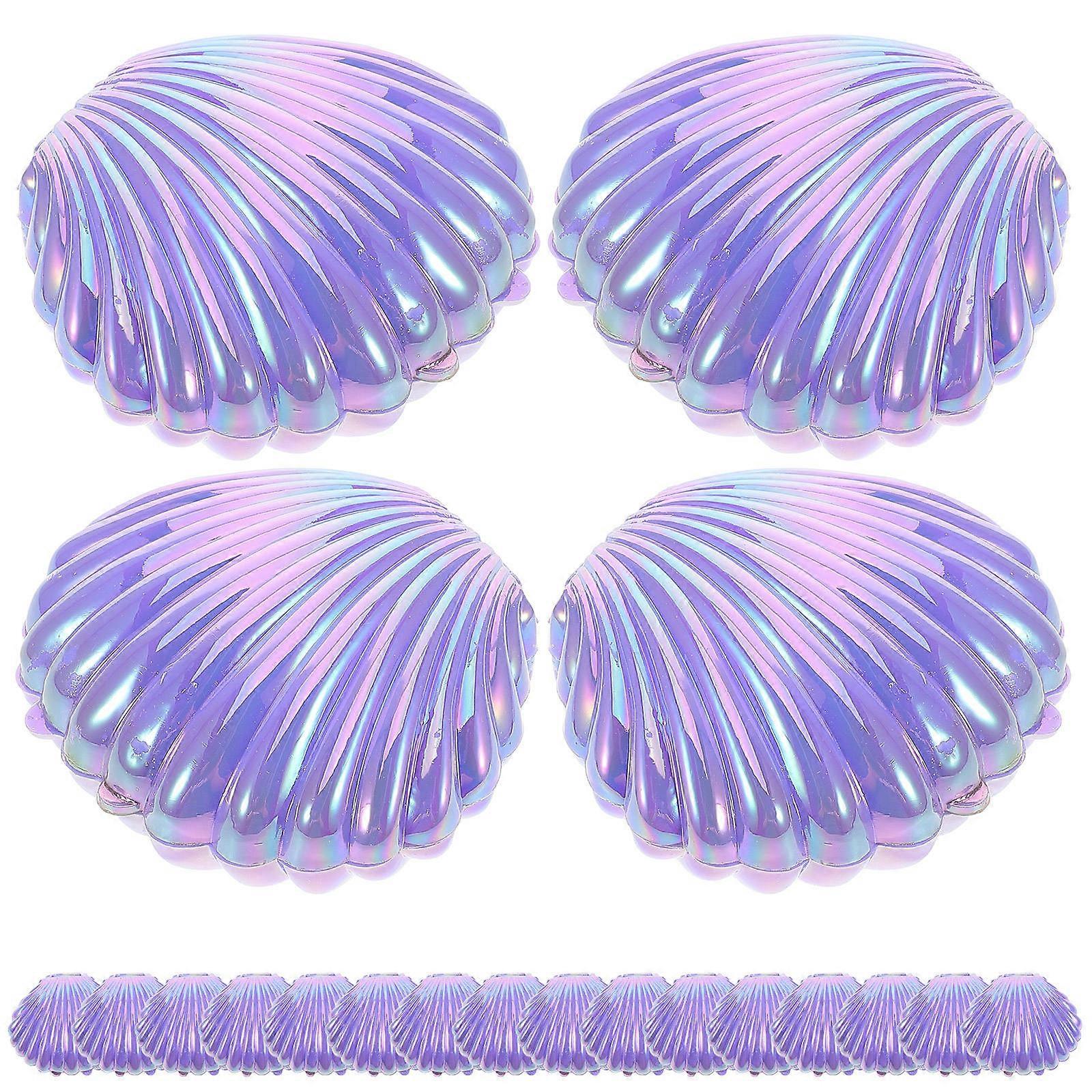 Mini Boxes Candy Box Imitation Seashell Purple Design Storage 20Pcs